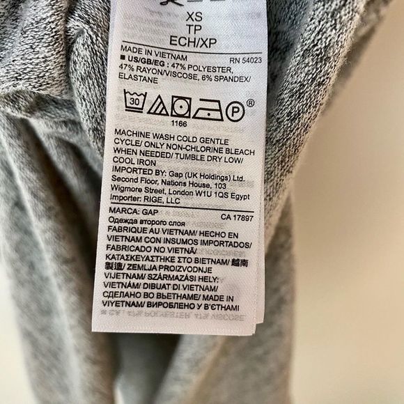 Gap marled gray soft spun V-neck midi dress - Picture 6 of 10